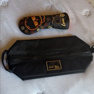 The Lone Star State Black Golf Headcover and Carry Pouch Set